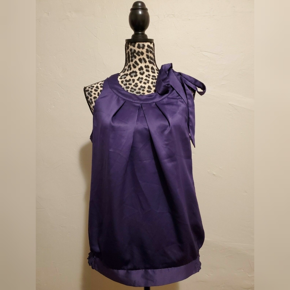 Worthington Satin Tie Strap Blouse, Large